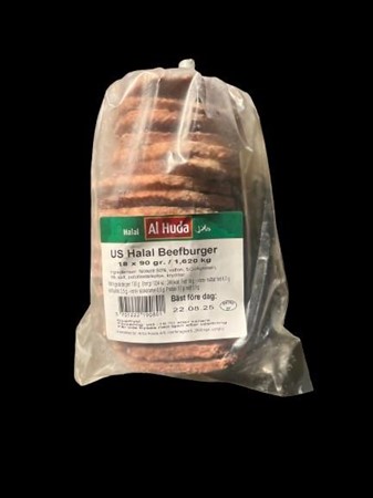 Alhuda US Halal Beefburger 3 x 18 x 90 g